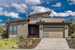 Exterior - Front Elevation for Modern House Plan #895-113 - 3 bed, 3 bath