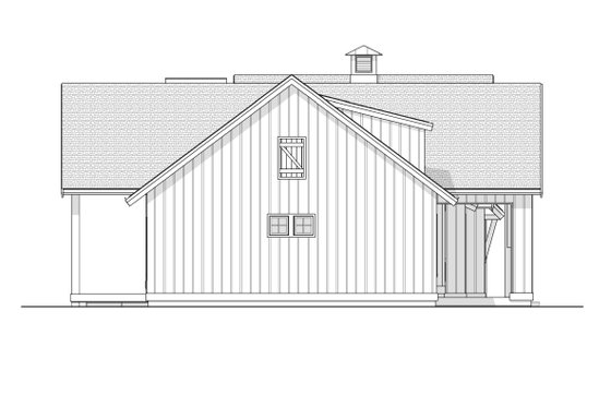 Exterior - Other Elevation 1 for Farmhouse House Plan #1114-74 - 3 bed, 2 bath