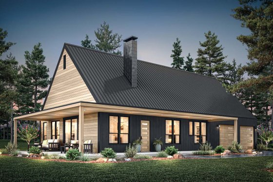 Exterior - Front Elevation for Contemporary House Plan #1070-240 - 3 bed, 2.5 bath