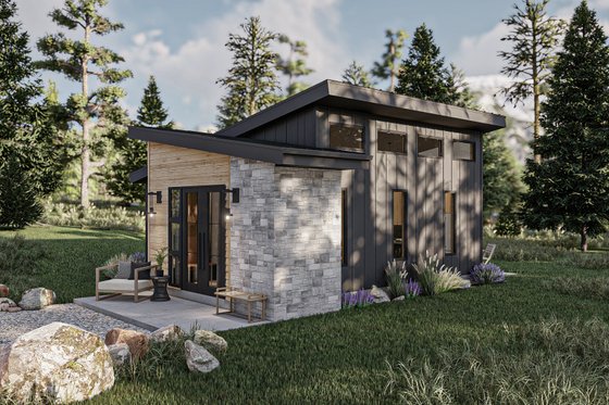 Exterior - Other Elevation for Modern House Plan #455-540 - 1 bed, 1 bath
