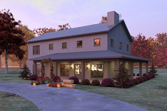 Exterior - Front Elevation for Farmhouse House Plan #1095-2 - 5 bed, 4.5 bath