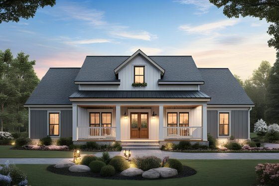 Small Luxury Farmhouse Plan