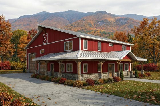 60 x 40 Barndominium with Big Kitchen Island