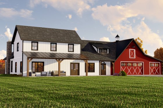 Exterior - Front Elevation for Barndominium House Plan #1064-231 - 3 bed, 2.5 bath