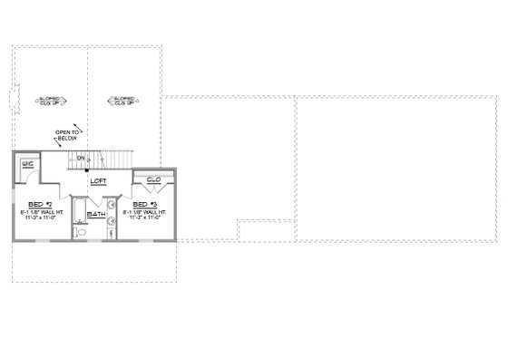 Floor Plan - Upper Floor for Barndominium House Plan #1064-231 - 3 bed, 2.5 bath