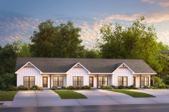 Farmhouse Triplex Plan