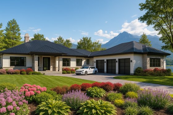Ranch Design for Sloping Lot