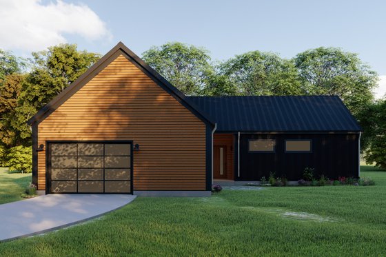 Contemporary Barn-Style Plan