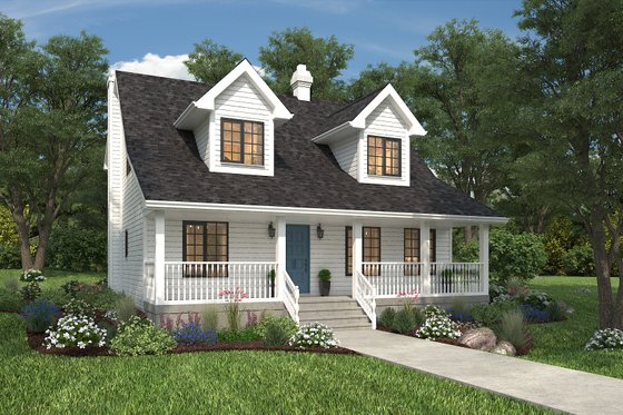 Country Exterior - Front Elevation Plan #427-1