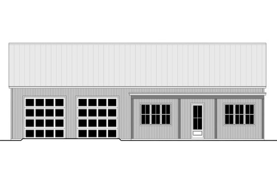 Exterior - Front Elevation 6 for Barndominium House Plan #430-403 - 2 bed, 2 bath