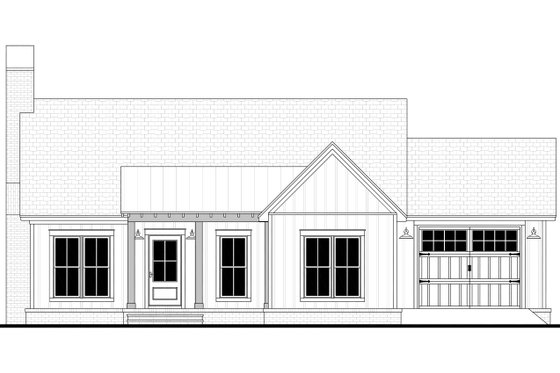 Exterior - Front Elevation 4 for Country House Plan #430-401 - 2 bed, 2 bath