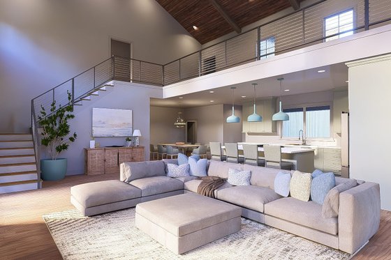 Interior - Family Room for Farmhouse House Plan #1095-2 - 5 bed, 4.5 bath