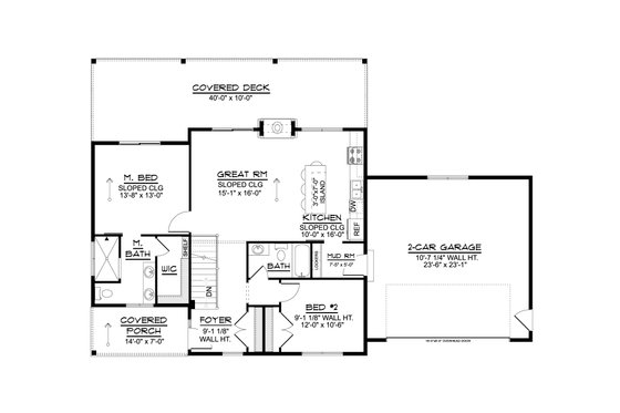 Floor Plan - Other Floor for Modern House Plan #1064-319 - 2 bed, 2 bath