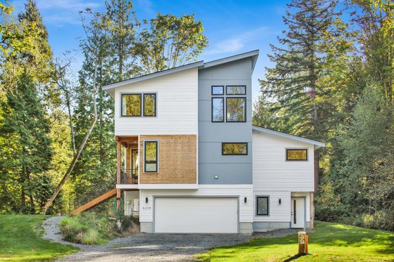 Exterior - Front Elevation for Contemporary House Plan #1070-62 - 3 bed, 3.5 bath
