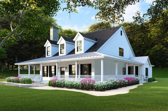 1 Story Wraparound Porch Plans