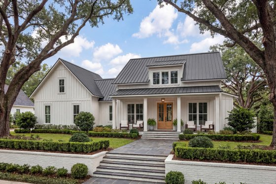 Exterior - Front Elevation for Farmhouse House Plan #430-256 - 2 bed, 2 bath