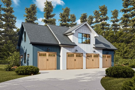 Exterior - Front Elevation 6 for Farmhouse House Plan #54-670 - 2 bed, 2 bath