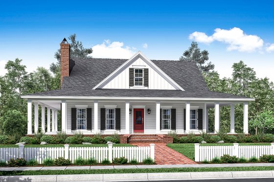 Open Layout Wraparound Porch Plans