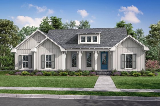 Exterior - Front Elevation for Farmhouse House Plan #430-230 - 3 bed, 2 bath