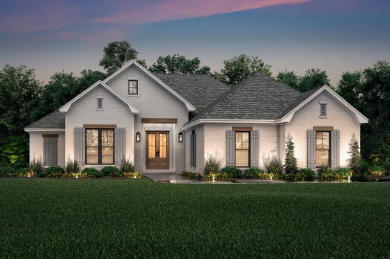 Exterior - Front Elevation for Traditional House Plan #430-214 - 3 bed, 2 bath