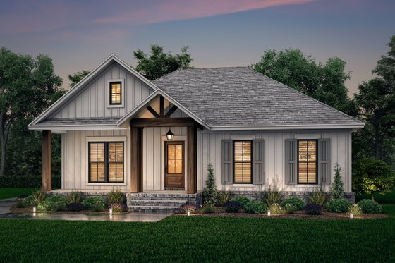 Exterior - Front Elevation for Country House Plan #430-239 - 2 bed, 2 bath