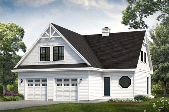 Exterior - Front Elevation for Country House Plan #47-1090 - 2 bed, 2 bath