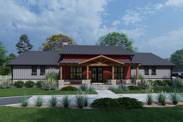3 Bed Barndominium Plans