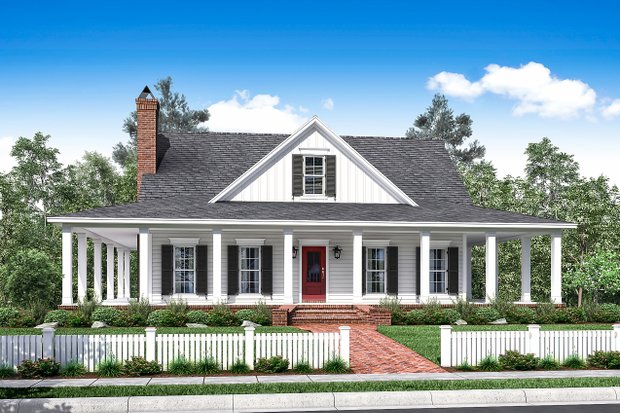 Open Layout Wraparound Porch Plans