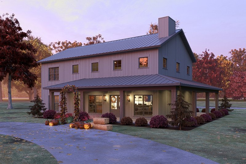 Exterior - Front Elevation 2 for Farmhouse House Plan #1095-2 - 5 bed, 4.5 bath