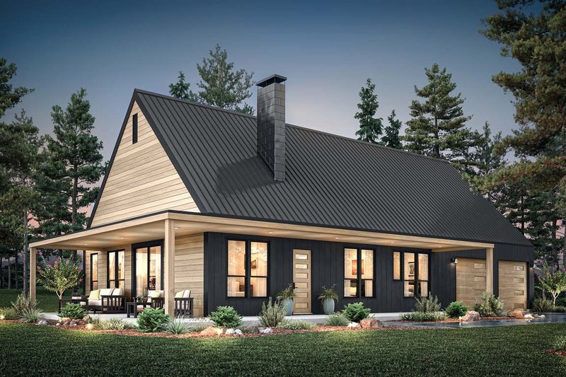 Exterior - Front Elevation 2 for Contemporary House Plan #1070-240 - 3 bed, 2.5 bath