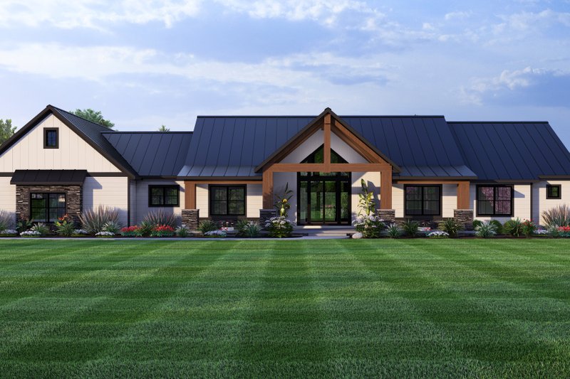 Exterior - Front Elevation 2 for Barndominium House Plan #1064-302 - 3 bed, 2.5 bath