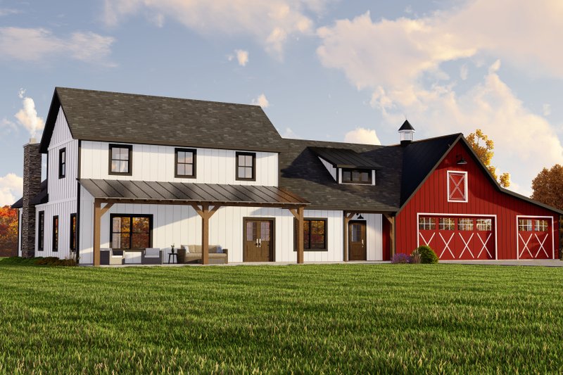 Exterior - Front Elevation 2 for Barndominium House Plan #1064-231 - 3 bed, 2.5 bath