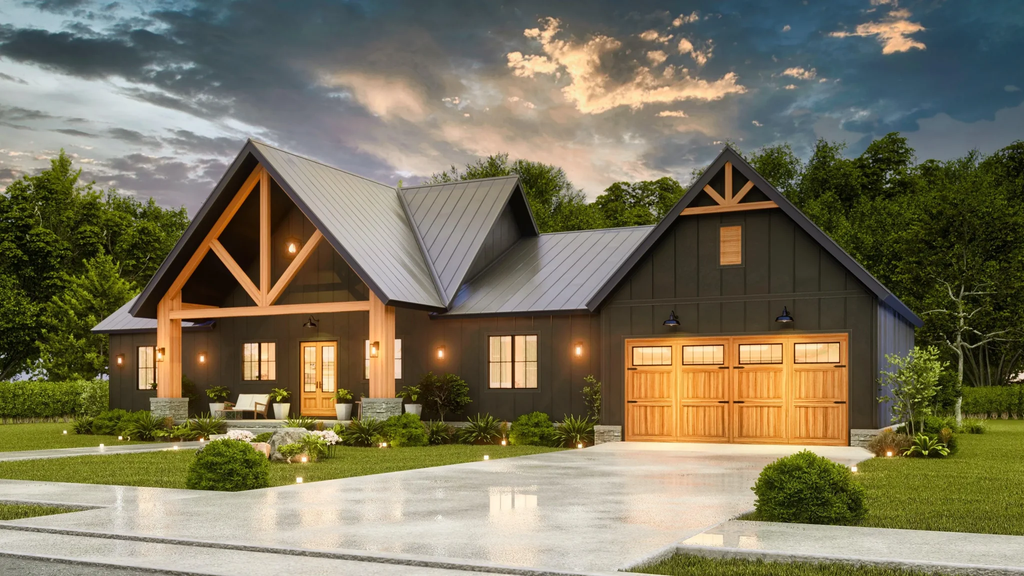 Exterior - Front Elevation 2 for Farmhouse House Plan #119-461 - 3 bed, 3 bath