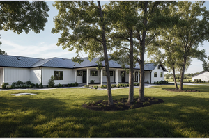 Exterior - Front Elevation for Ranch House Plan #515-9 - 4 bed, 2.5 bath