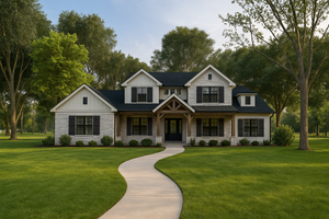 Exterior - Front Elevation for Farmhouse House Plan #1109-4 - 5 bed, 3 bath