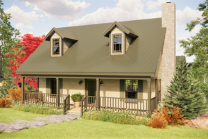Exterior - Front Elevation for Cottage House Plan #472-5 - 3 bed, 2 bath