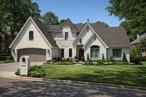Exterior - Front Elevation for European House Plan #17-3415 - 4 bed, 3 bath