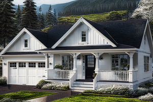 Exterior - Front Elevation for Cottage House Plan #515-12 - 2 bed, 1 bath