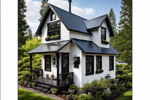 Exterior - Front Elevation for Cabin House Plan #515-52 - 1 bed, 2 bath
