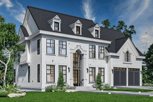 Exterior - Front Elevation for Traditional House Plan #119-453 - 5 bed, 4 bath