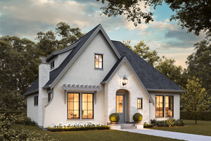 Exterior - Front Elevation for European House Plan #1114-65 - 3 bed, 2.5 bath