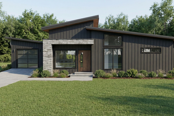 Modest Mid-Century Modern Plan